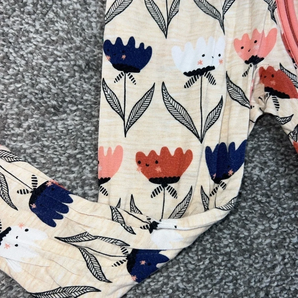 Little sleepies Floral Print Kids Onesie